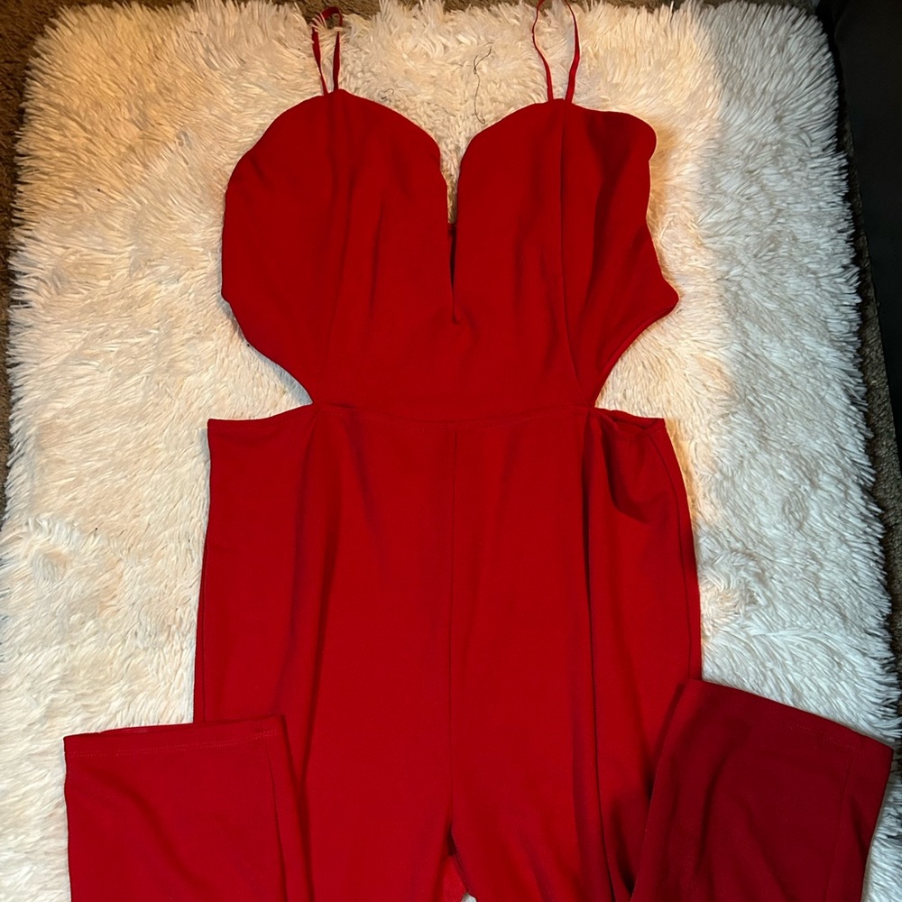 Red jumpsuit